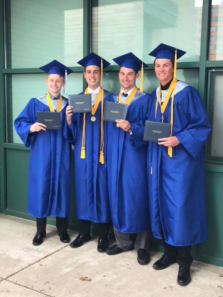 Group photo of the four founders: Carson Evans, Jared Holter, Alex Shoop, Luke Layman