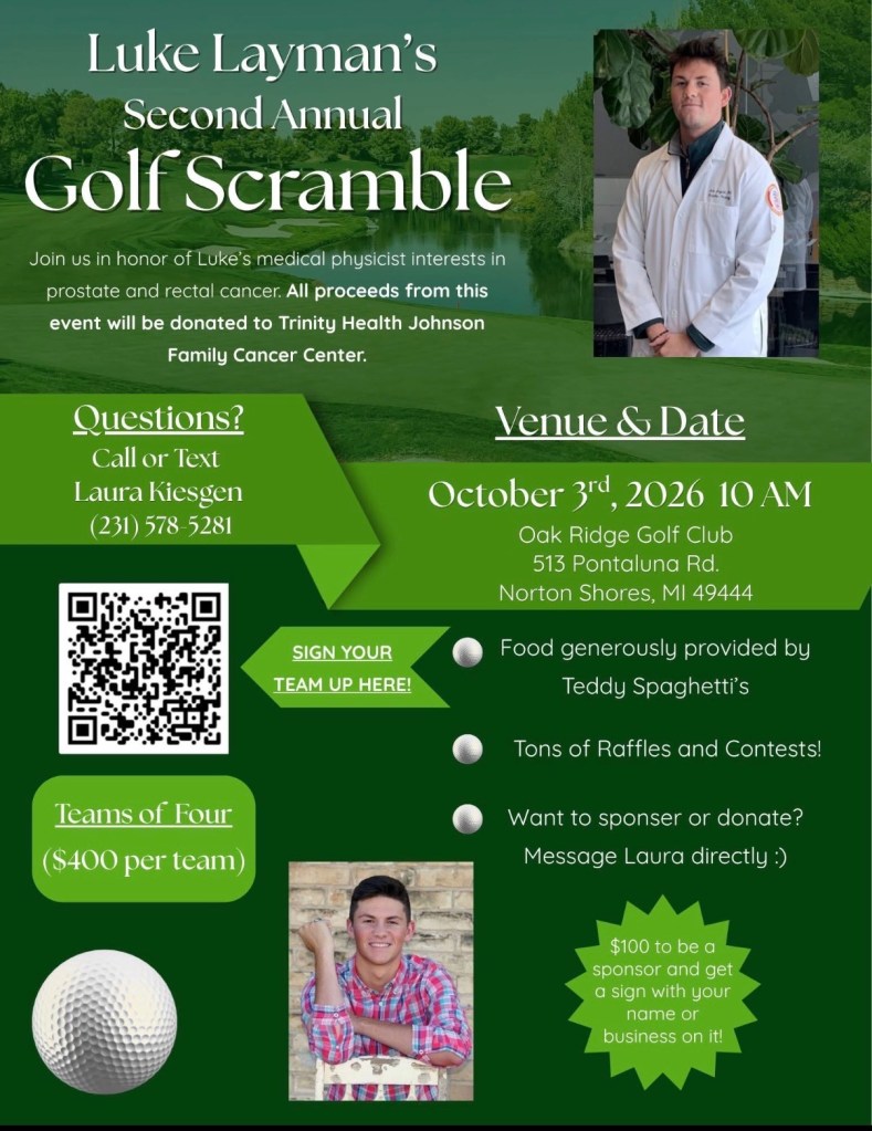 Luke Layman's Second Annual Golf Scramble flyer